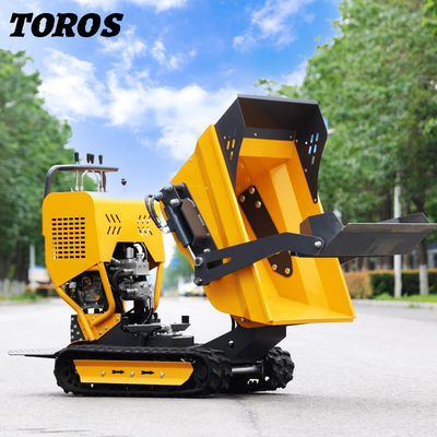 Sarı 0.5-0.8 Ton Havalı / Hidrolik Frenli Paletli Mini Damper