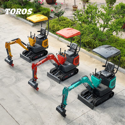 1200kg Ev malzemesi tam işlevli mini kazıcı kompakt kazma ekipmanları
