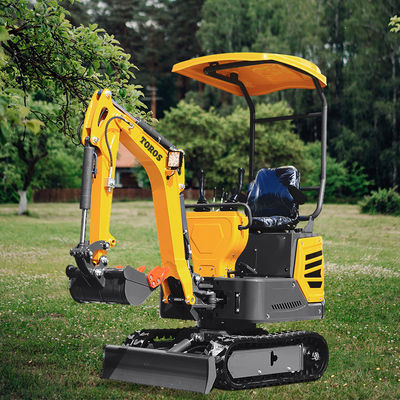 Yeşil 1.2t dizel mini kazıcı ekipmanları toprak taşıma makineleri