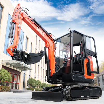 Belediye Mühendisliği 2.5 Ton Mini Kazıcı 24.5kw Mikro Mini Kabinli Kazıcı