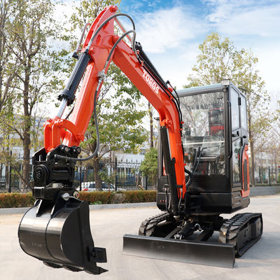 Belediye Mühendisliği 2.5 Ton Mini Kazıcı 24.5kw Mikro Mini Kabinli Kazıcı