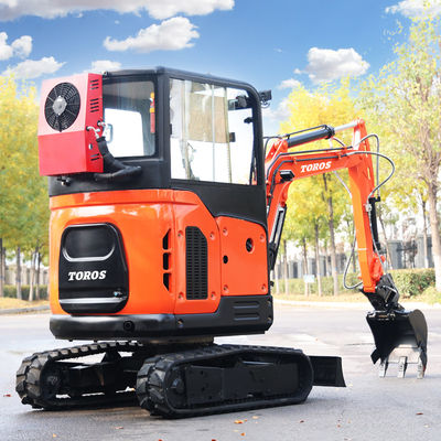 Belediye Mühendisliği 2.5 Ton Mini Kazıcı 24.5kw Mikro Mini Kabinli Kazıcı
