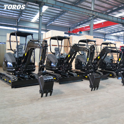 Crawler Toros Mini Kazı Makinesi 2.6 Ton Küçük Kazı Ekipmanı Yol Onarımı İçin