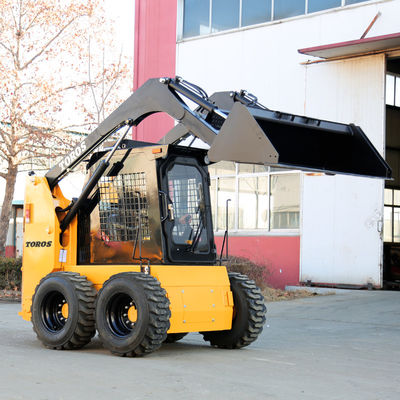CE 500kg-1200kg hidrolik tekerlekli yükleyici Ön uç küçük eklemli yükleyici