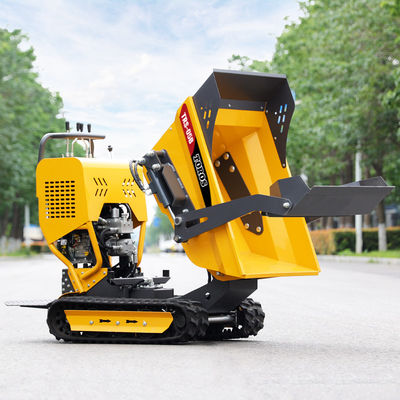 Toprağı çalıştırmak için entegre bir parça kendi kendine yükleyen mini dumper sürünücü
