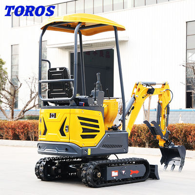 Küçük Alanlar Kauçuk Çizgi Mini Kazıcı Bahçe Mini Kazıcı 1.2Ton