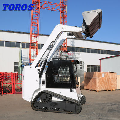 Çok fonksiyonel Mini Backhoe Track Skid Steer Loader Dizel motorlu