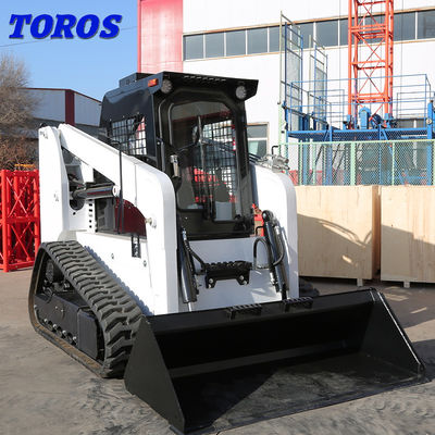Çok fonksiyonel Mini Backhoe Track Skid Steer Loader Dizel motorlu