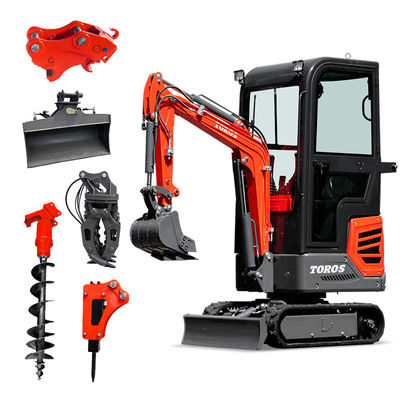 Küçük Alanlar Kauçuk Çizgi Mini Kazıcı Bahçe Mini Kazıcı 1.2Ton