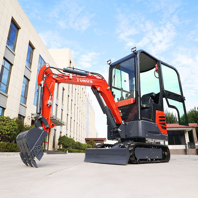 Küçük Alanlar Kauçuk Çizgi Mini Kazıcı Bahçe Mini Kazıcı 1.2Ton
