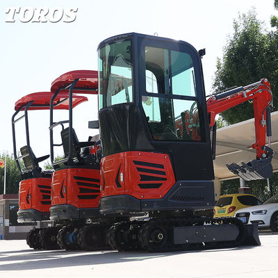 Küçük Alanlar Kauçuk Çizgi Mini Kazıcı Bahçe Mini Kazıcı 1.2Ton