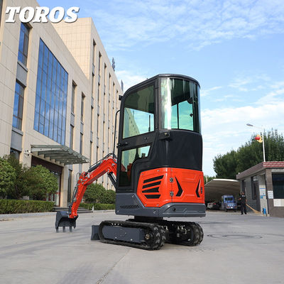 Küçük Alanlar Kauçuk Çizgi Mini Kazıcı Bahçe Mini Kazıcı 1.2Ton