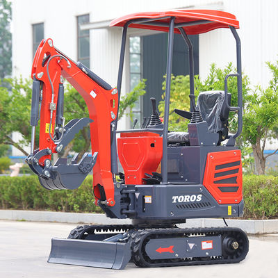 Belediye İşleri 180mm Paletli Bir Tonluk Mini Ekskavatör Mini Kazma Makinesi
