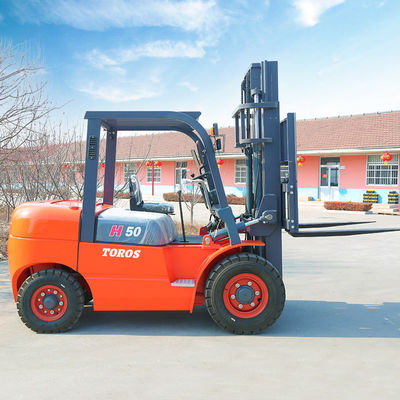 Güçlü direksiyon ağır yükler Dizel motor Forklift 3-6m kaldırma yüksekliği