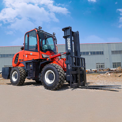 5 Ton Tüm Arazi Fork Truck Kaba Arazi Masted Forklift Yüksek Performans