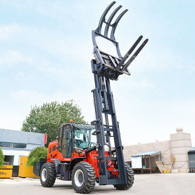 EPA Sertifikalı Kaba Arazi Düz Mast Forklift 4 ton 5 ton Yüksek Güç