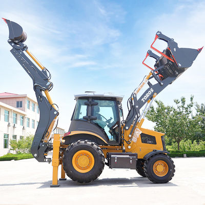 EURO 5 Çeşitli Amaçlı Küçük Backhoe Yükleyici Makine Tekerlek Bazası 2200mm