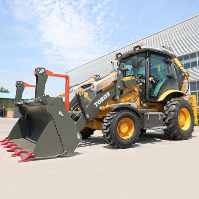 CE Sertifikalı 85kw Backhoe Loader Makine Ağır Görevli İnşaat Ekipmanı