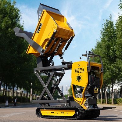 Verimli Güçlü 500kg Crawler Mini Dumper 520mm Track Center Distance ile